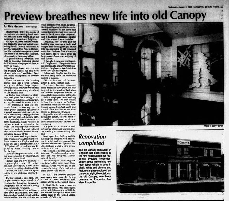 The Canopy - 1993 Article On Redevelopment (newer photo)